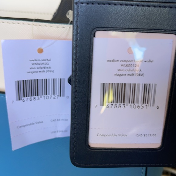 Kate Spade staci medium satchel & staci colorblock medium compact bifold - Picture 12 of 16